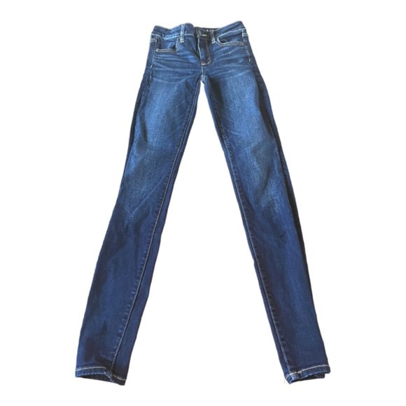 American Eagle Outfitters Denim - American Eagle Outfitters Jeans Sz 0 Extra Long Dark Wash Next Level Stretch